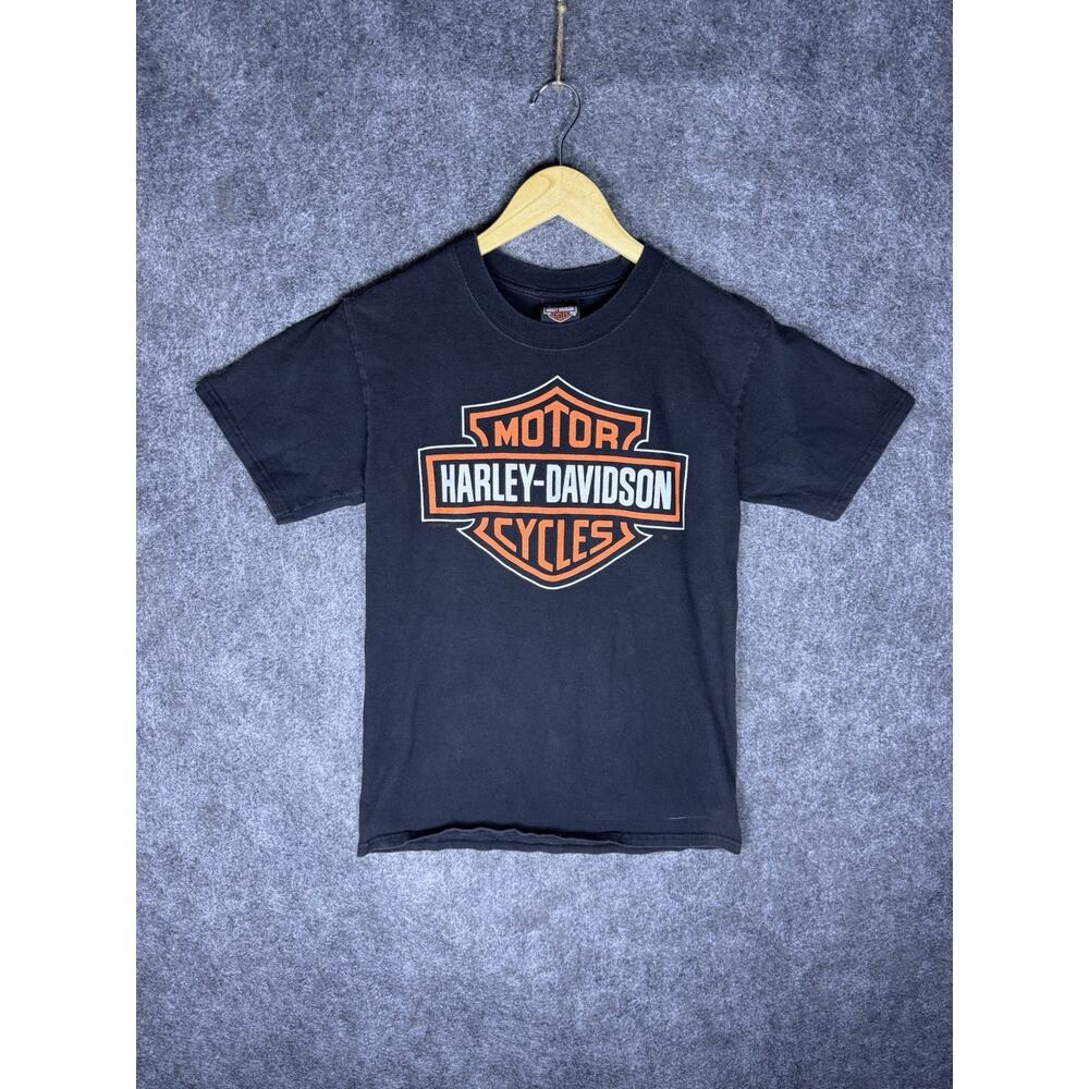 Vintage Harley-Davidson Shirt Adult Size Small Black Short Sleeve Men's Asheboro